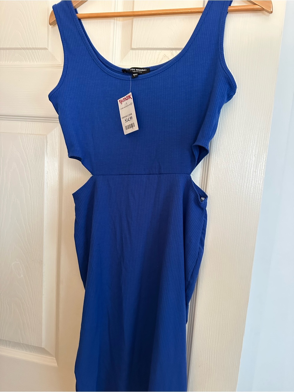 Sleeveless Cutout Midi Dress - Royal Blue